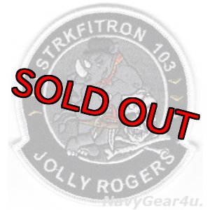 画像: VFA-103 JOLLY ROGERS ライノ・ショルダーマスコットパッチ（ベルクロ有無）