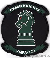 画像: VMFA-121 GREEN KNIGHTS PVC部隊パッチ（ベルクロ付き）