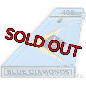 画像: VFA-146 BLUE DIAMONDS F/A-18E NA400 CAGバード垂直尾翼パッチ(ベルクロ付き)