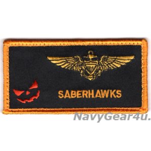 画像: HSM-77 SABERHAWKS HALLOWEENファン用パイロットネームタグ（ベルクロ付き）