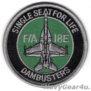 画像: VFA-195 DAMBUSTERS "SINGLE SEAT FOR LIFE"F/A-18Eショルダーバレットパッチ（ベルクロ有無）