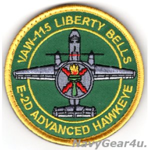 画像: VAW-115 LIBERTY BELLS E-2D ADVANCED HAWKEYEショルダーバレットパッチ（ベルクロ付き）