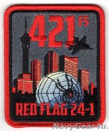 画像: 388FW/421FS BLACK WIDOWS RED FLAG 24-1参加記念パッチ（Ver.2/ベルクロ付き）