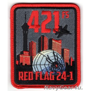 画像: 388FW/421FS BLACK WIDOWS RED FLAG 24-1参加記念パッチ（Ver.2/ベルクロ付き）