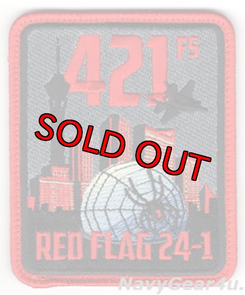 画像1: 388FW/421FS BLACK WIDOWS RED FLAG 24-1参加記念パッチ（Ver.2/ベルクロ付き）