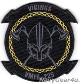 画像: VMFA-225 VIKINGS 部隊パッチ（ブラックアウトVer./ベルクロ付き）