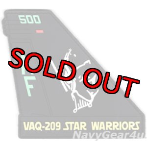 画像: VAQ-209 STAR WARRIORS AF500 CAGバード垂直尾翼PVCパッチ（ベルクロ付き）