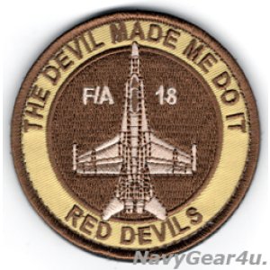 画像: VMFA-232 RED DEVILS F/A-18ショルダーバレットパッチ（デザート/ベルクロ付き）