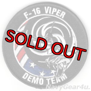 画像: USAF ACC F-16 VIPER DEMO TEAMパッチ（NEWブラックVer./ベルクロ付き）