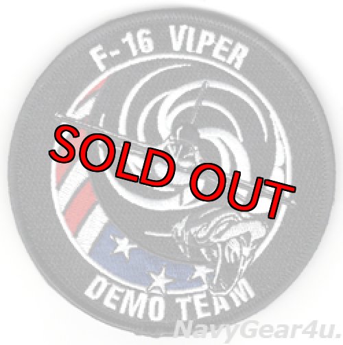 画像1: USAF ACC F-16 VIPER DEMO TEAMパッチ（NEWブラックVer./ベルクロ付き）