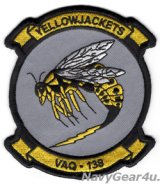 画像: VAQ-138 YELLOW JACKETS部隊パッチ(ラージNEW Ver./ベルクロ有無）