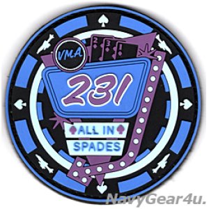 画像: VMA-231 ACE OF SPADES 2024年ネリス展開記念PVCショルダーバレットパッチ（ベルクロ付き）