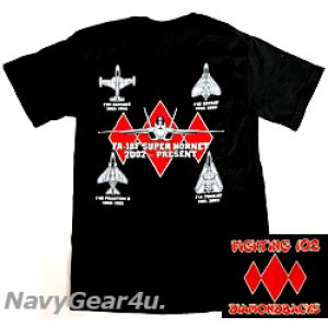 画像: VFA-102 DIAMONDBACKS NEWオフィシャルヒストリーT-シャツ（ブラック）