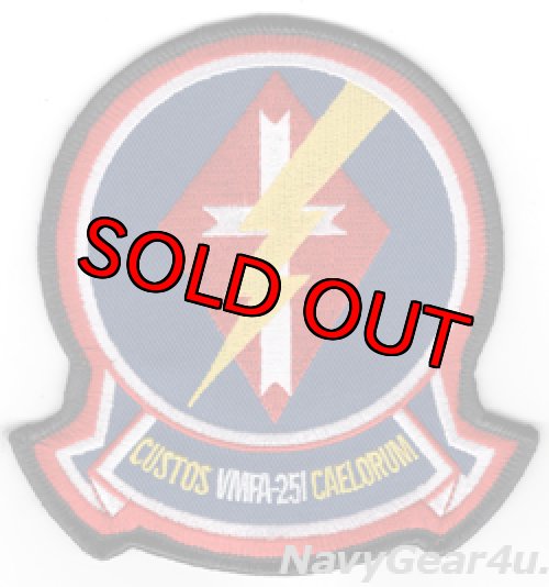 画像1: VMFA-251 THUNDERBOLTS部隊パッチ（ラージ/ベルクロ有無）