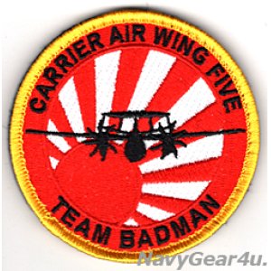 画像: CVW-5 TEAM BADMAN E-2Dショルダーバレットパッチ（ベルクロ付き）