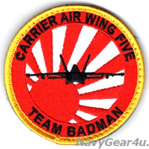 画像: CVW-5 TEAM BADMAN F/A-18E/Fショルダーバレットパッチ（ベルクロ付き）