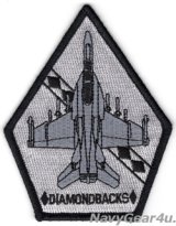 画像: VFA-102 DIAMONDBACKS F/A-18F ショルダーパッチ（ブラックアウトVer./ベルクロ有無）