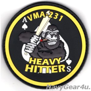 画像: VMA-231 ACE OF SPADES "HEAVY HITTER" PVCショルダ―バレットパッチ（ベルクロ付き）