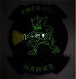 画像2: VMFA-533 HAWKS "BLACK MAC" PVC部隊パッチ（ベルクロ付き）