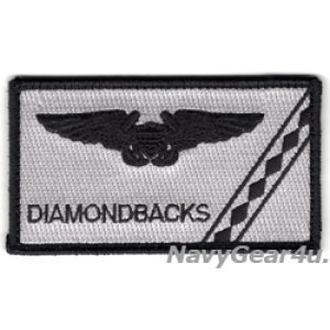 画像: VFA-102 DIAMONDBACKS ファン用WSOネームタグ（ブラックアウトVer./ベルクロ付き）