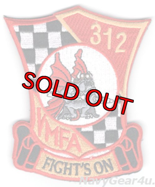 画像1: VMFA-312 CHECKER BOARDS部隊パッチ（2022〜/ベルクロ有無）