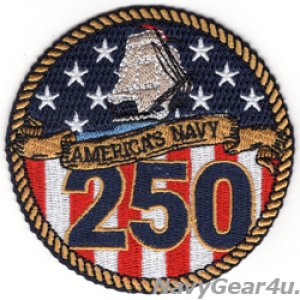 画像: 米海軍創設250周年SEMIQUINCENTENNIAL記念パッチ（ベルクロ有無）