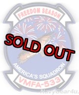 画像: VMFA-533 HAWKS "FREEDOM SEASON" PVC部隊パッチ（建国記念Ver./ベルクロ付き）