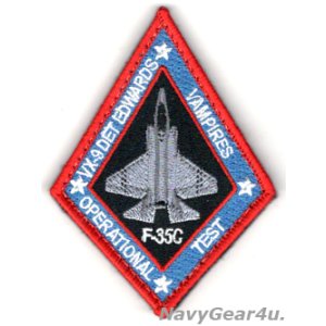 画像: VX-9 VAMPIRES DETエドワーズ F-35Cショルダーパッチ （ベルクロ付き）