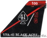 画像: VFA-41 BLACK ACES F/A-18F NG100 CAGバード垂直尾翼パッチ
