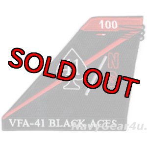 画像: VFA-41 BLACK ACES F/A-18F NG100 CAGバード垂直尾翼パッチ