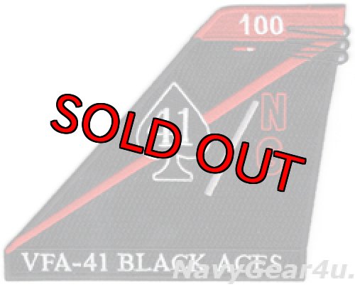 画像1: VFA-41 BLACK ACES F/A-18F NG100 CAGバード垂直尾翼パッチ
