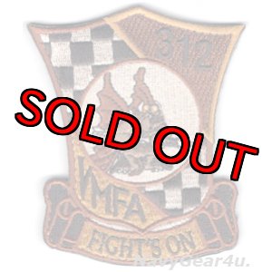 画像: VMFA-312 CHECKER BOARDS部隊パッチ（デザート/ベルクロ付き）