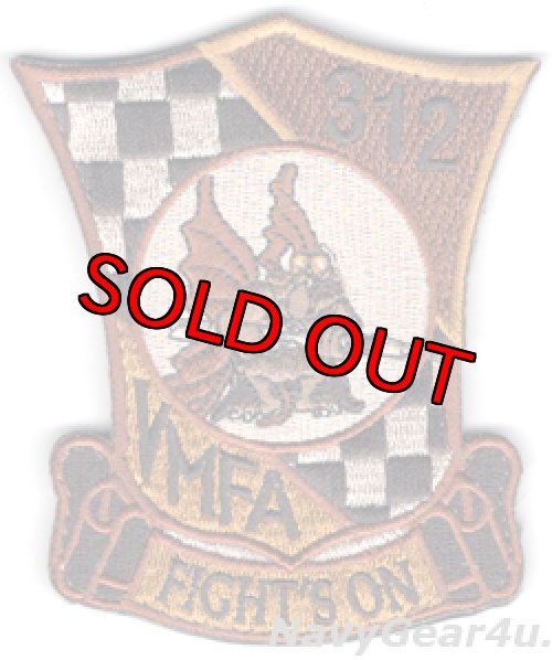 画像1: VMFA-312 CHECKER BOARDS部隊パッチ（デザート/ベルクロ付き）