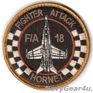 画像: VMFA-312 CHECKER BOARDS F/A-18Cショルダーバレットパッチ(デザート/ベルクロ付き)
