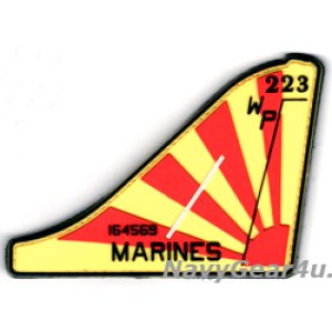 画像: VMA-223 BULLDOGS AV-8B PVC垂直尾翼パッチ(ベルクロ付き)