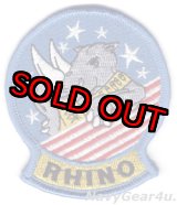 画像: VFA-154 BLACK KNIGHTS RHINOショルダーマスコットパッチ（デッドストック）