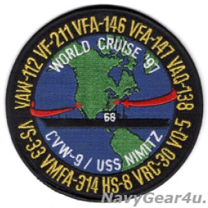画像: CVW-9/CVN-68ワールドツアー1997クルーズ記念パッチ（デッドストック）