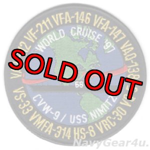画像: CVW-9/CVN-68ワールドツアー1997クルーズ記念パッチ（デッドストック）