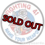 画像: VF-41 BLACK ACES "NAME YOUR WEAPON"トムキャットマスコットパッチ（デッドストック）