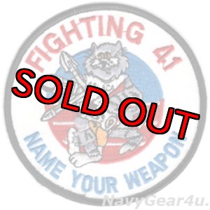 画像: VF-41 BLACK ACES "NAME YOUR WEAPON"トムキャットマスコットパッチ（デッドストック）