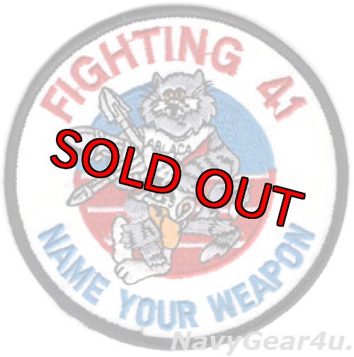 画像1: VF-41 BLACK ACES "NAME YOUR WEAPON"トムキャットマスコットパッチ（デッドストック）