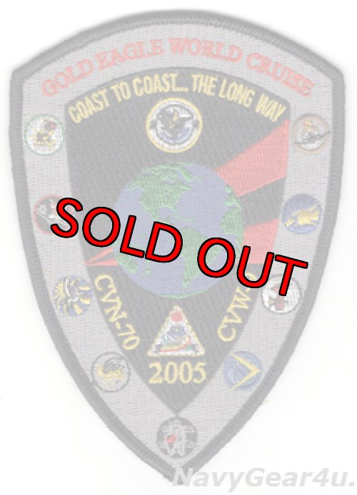 画像1: VFA-154 BLACK KNIGHTS GOLD EAGLEワールドクルーズ2005年記念パッチ（デッドストック）