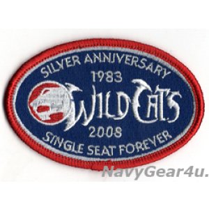 画像: VFA-131 WILDCATS 1983-2008部隊創設25周年記念シルバーアニバーサリーパッチ(デッドストック)