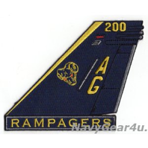 画像: VFA-83 RAMPAGERS F/A-18E AG200 CAGバード垂直尾翼パッチ