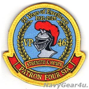 画像: VP-46 GREY KNIGHTS 1931-2026部隊創設95周年記念部隊パッチ（ベルクロ付き）