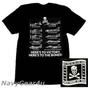 画像: VFA-103 JOLLY ROGERS NEWオフィシャルヒストリーT-シャツ(ブラック)