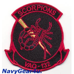 画像: VAQ-132 SCORPIONS部隊パッチ（ブラックVer.）