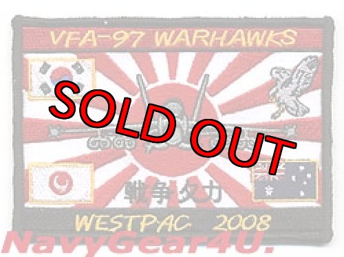 画像1: VFA-97 WARHAWKS MAG-12岩国UDP WESTPAC 2008記念パッチ