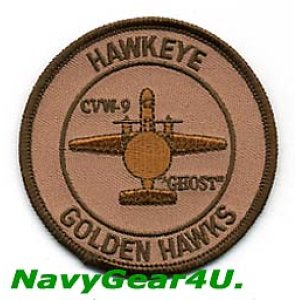 画像: VAW-112 GOLDEN HAWKS E-2Cショルダーバレットパッチ（デザート）
