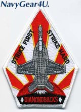 画像: VFA-102 DIAMONDBACKS STRIKE FIRST/HARDショルダーパッチ（デッドストック）